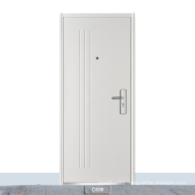 China Yongkang Factory Wholesale Simple Design White Color Steel Door wrought Iron Door